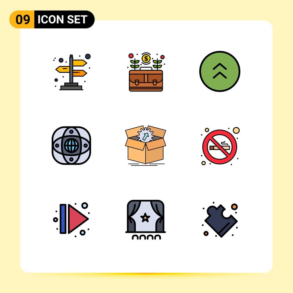 9 Creative Icons Modern Signs and Symbols of upload global arrows earth artificial Editable Vector Design Elements