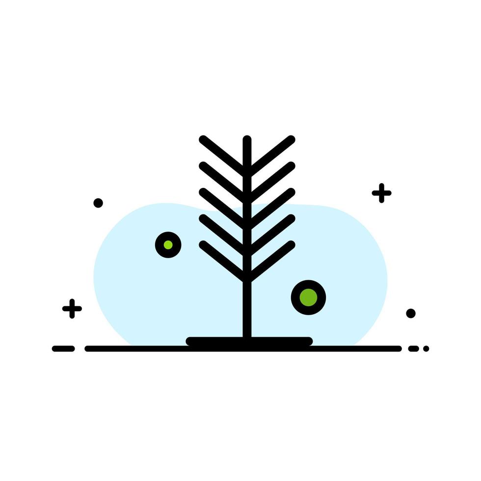 eco medio ambiente naturaleza verano árbol negocio línea plana icono vector banner plantilla