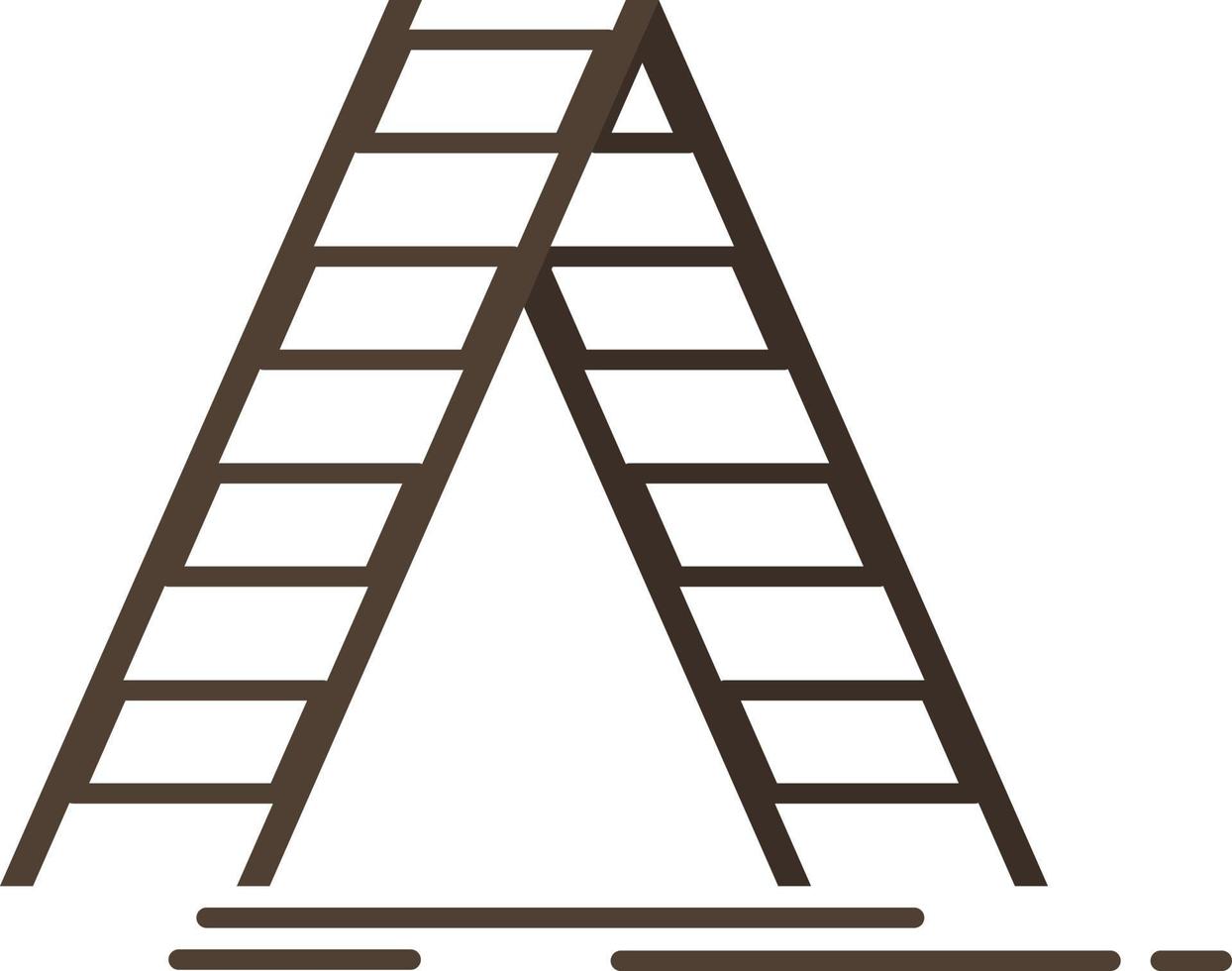 Ladder Building Construction Repair  Flat Color Icon Vector icon banner Template