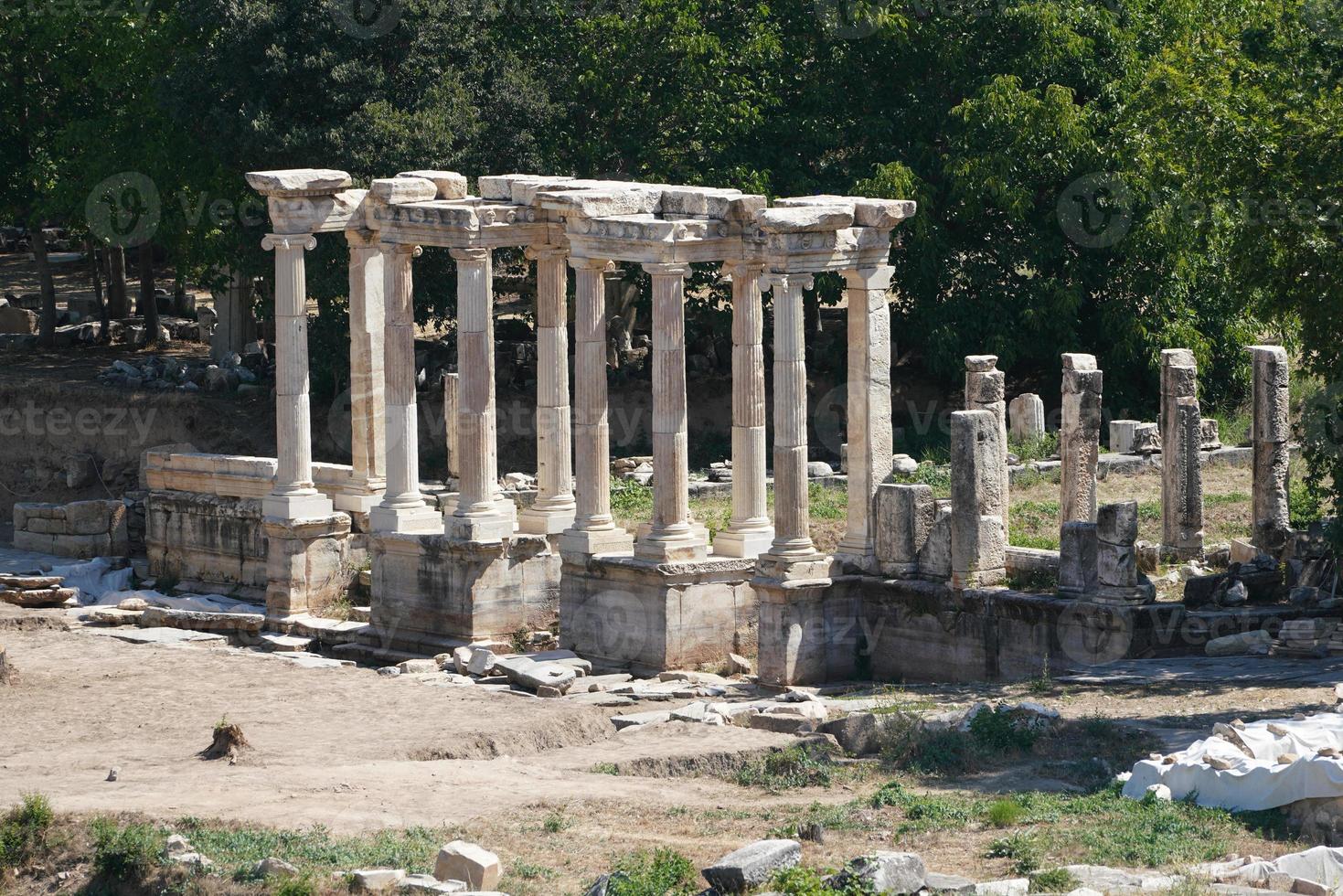 Ancient Columns in Aphrodisias Ancient City in Aydin, Turkiye photo