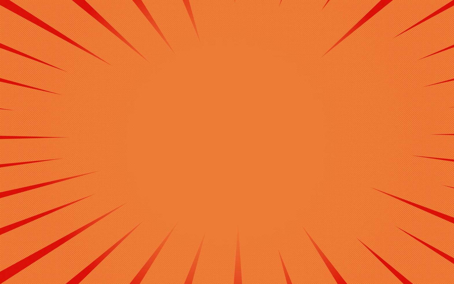 Orange comic background Retro vector