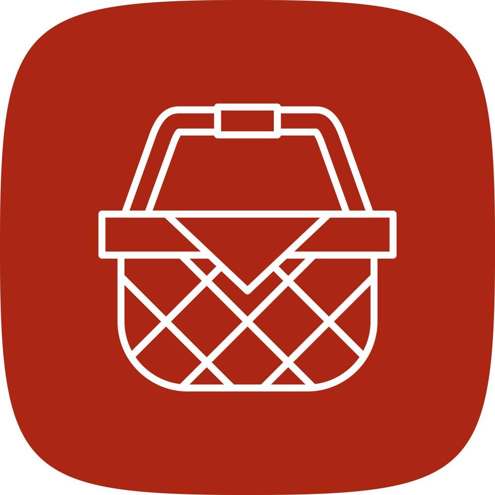 Picnic Basket Creative Icon Design vector