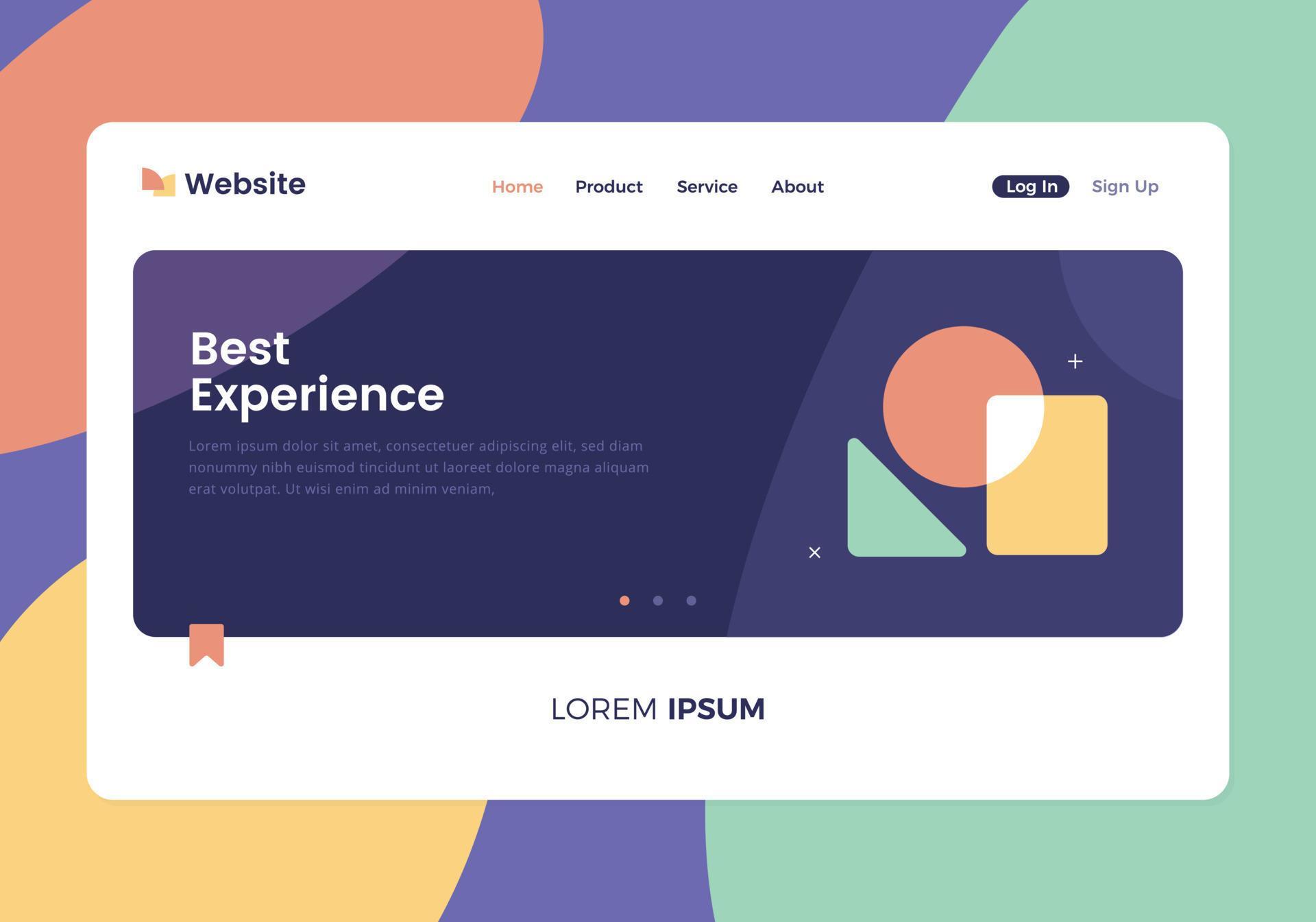 simple modern landing pages 15926839 Vector Art at Vecteezy