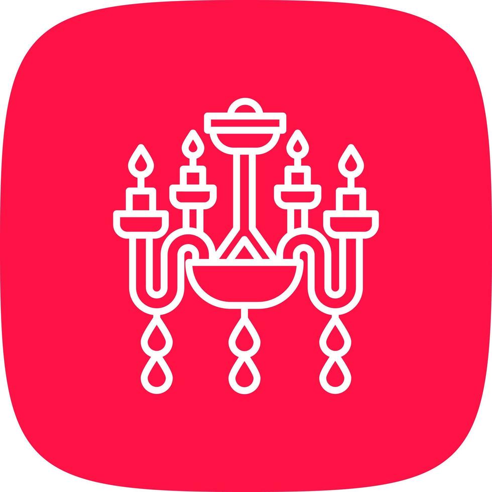 Chandelier Creative Icon Design vector