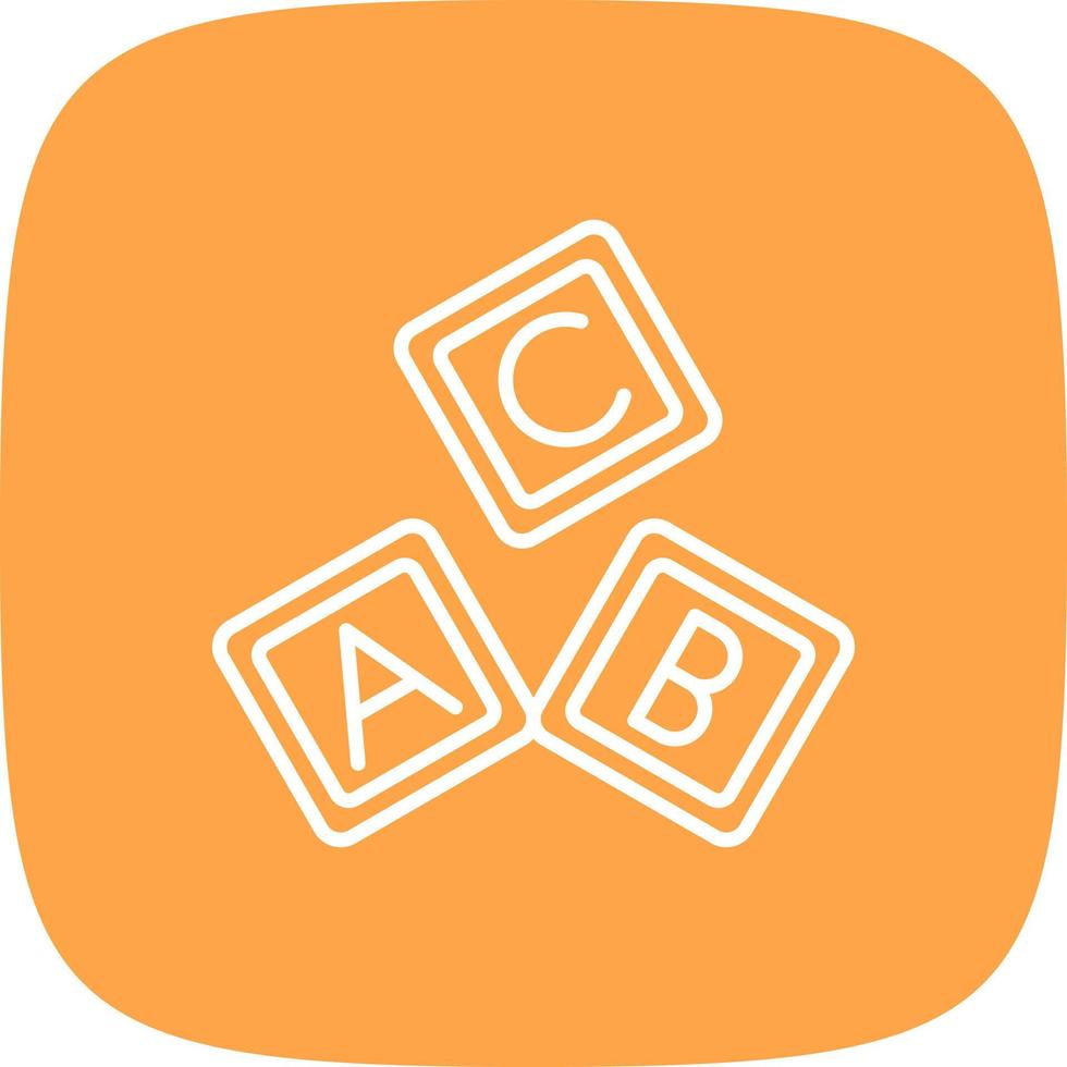 diseño de icono creativo de bloque abc vector