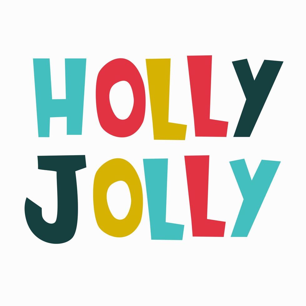 Happy New Year cheerful design. Hand-lettered greeting phrase, multicolored bold letters on dark background. For cards, prints, social media vector