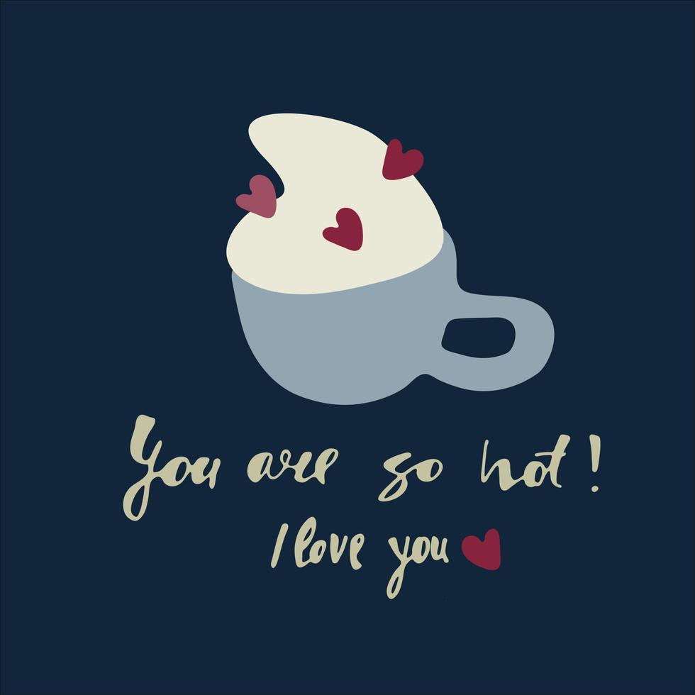 Happy Valentines Day greeting lettering with rainbow-colored heart in the back vector