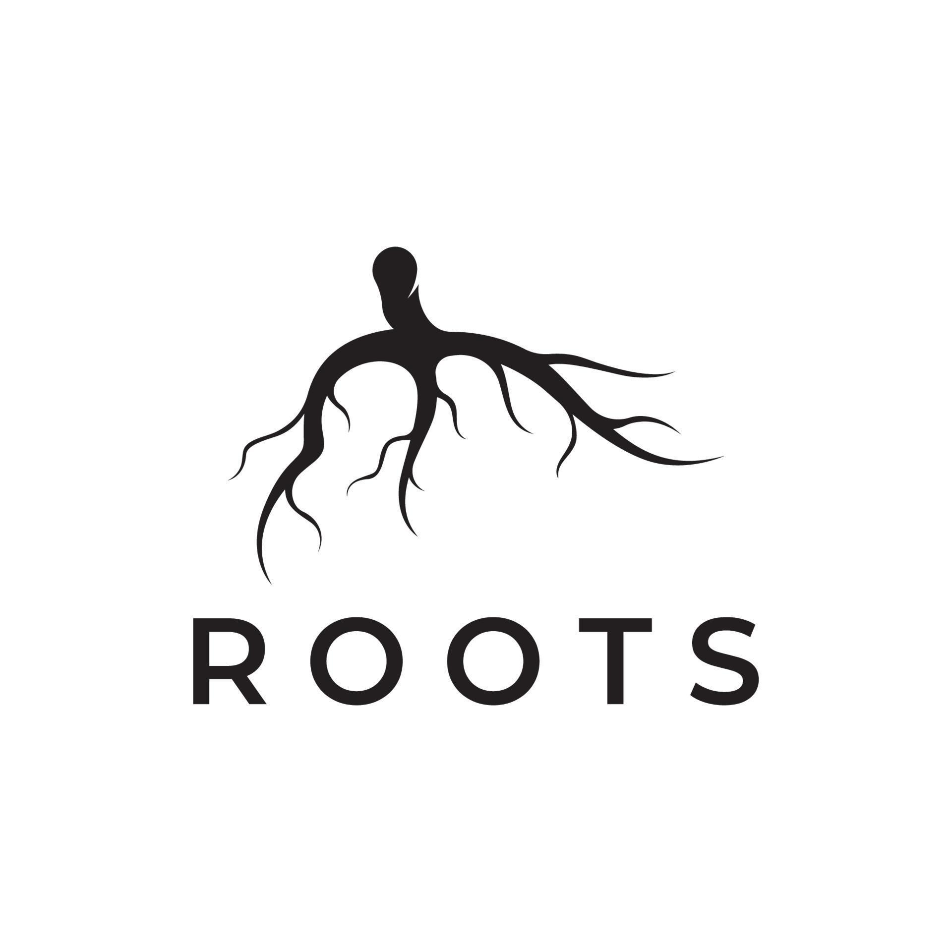 Single and fibrous tree root natural abstract logo creative template ...