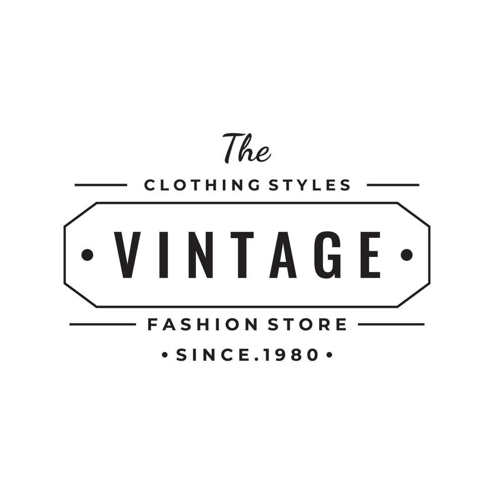 Retro hipster typography Elements Template for clothes shop, cafe, beer shop,restaurant,business,label,poster,vintage brand. vector