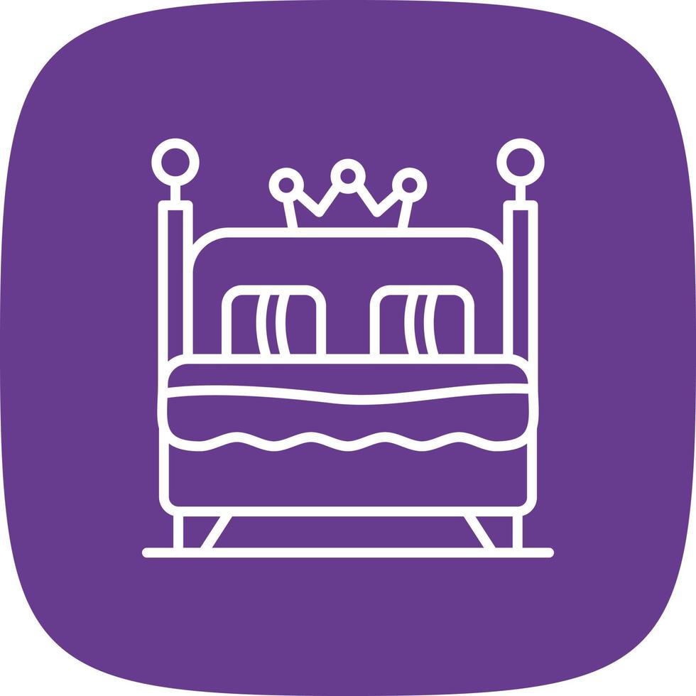Double Bed Creative Icon Design vector
