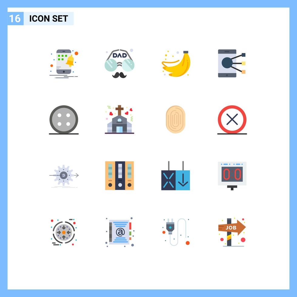 16 Creative Icons Modern Signs and Symbols of accessories phone bananas mobile connect Editable Pack of Creative Vector Design Elements
