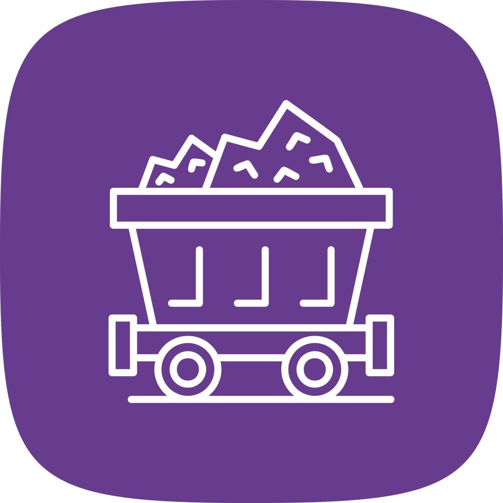 Mine Cart Creative Icon Design vector