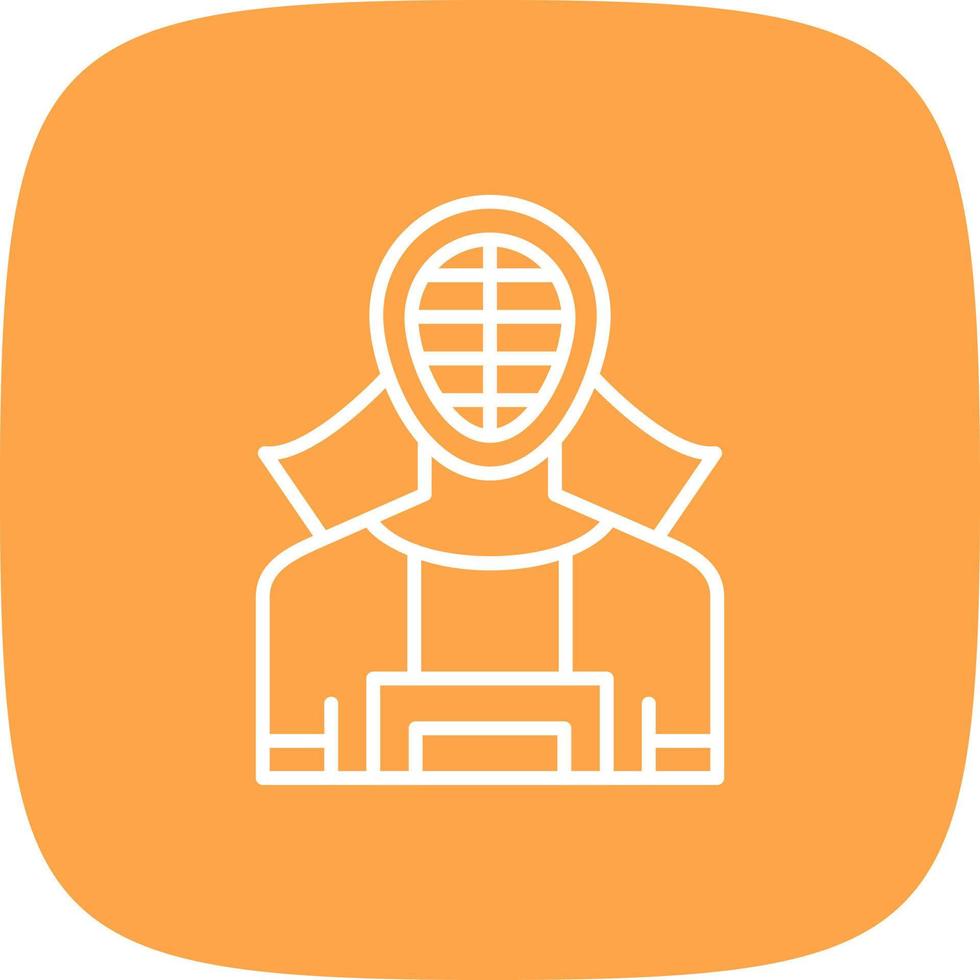 diseño de icono creativo de kendo vector