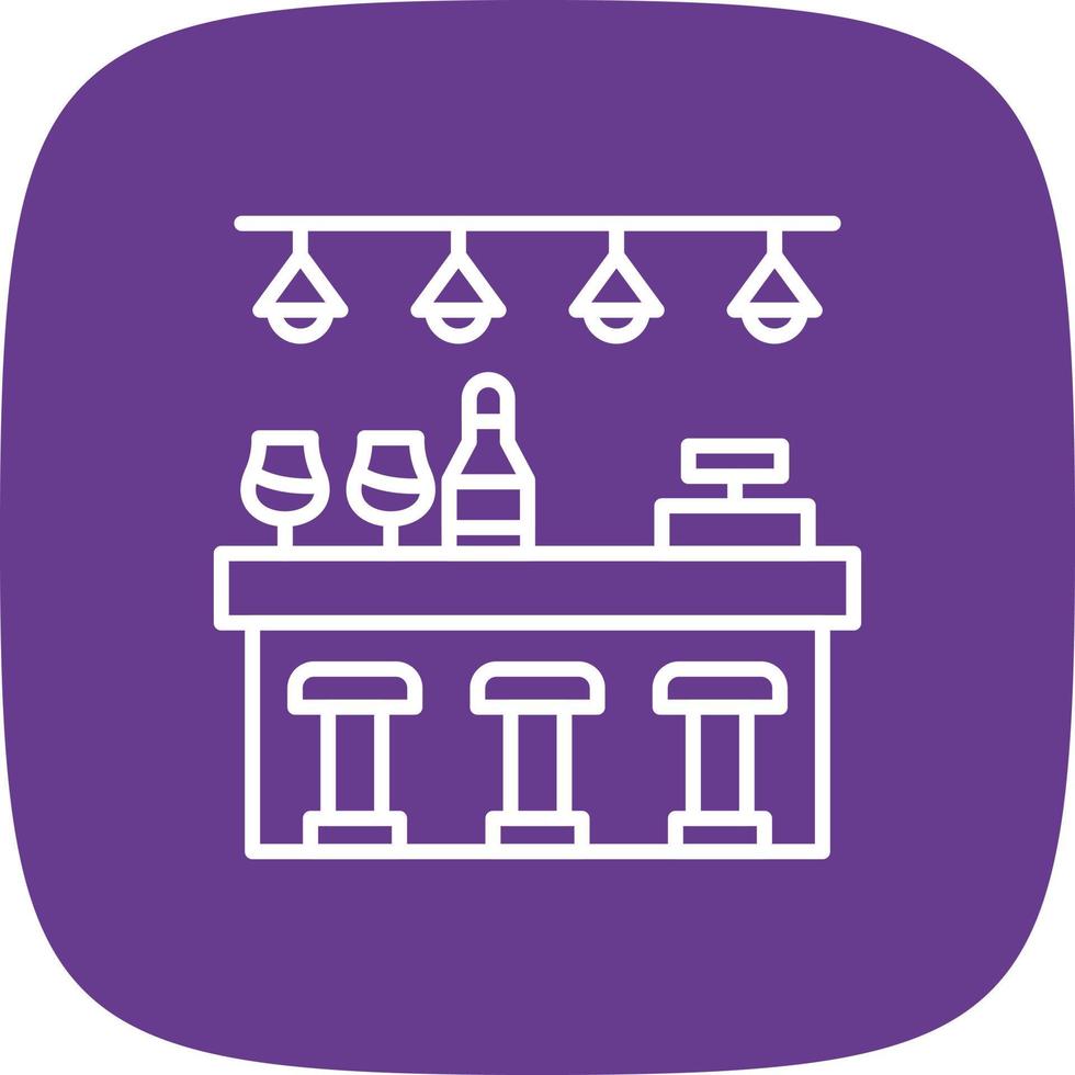 Bar Counter Creative Icon Design vector