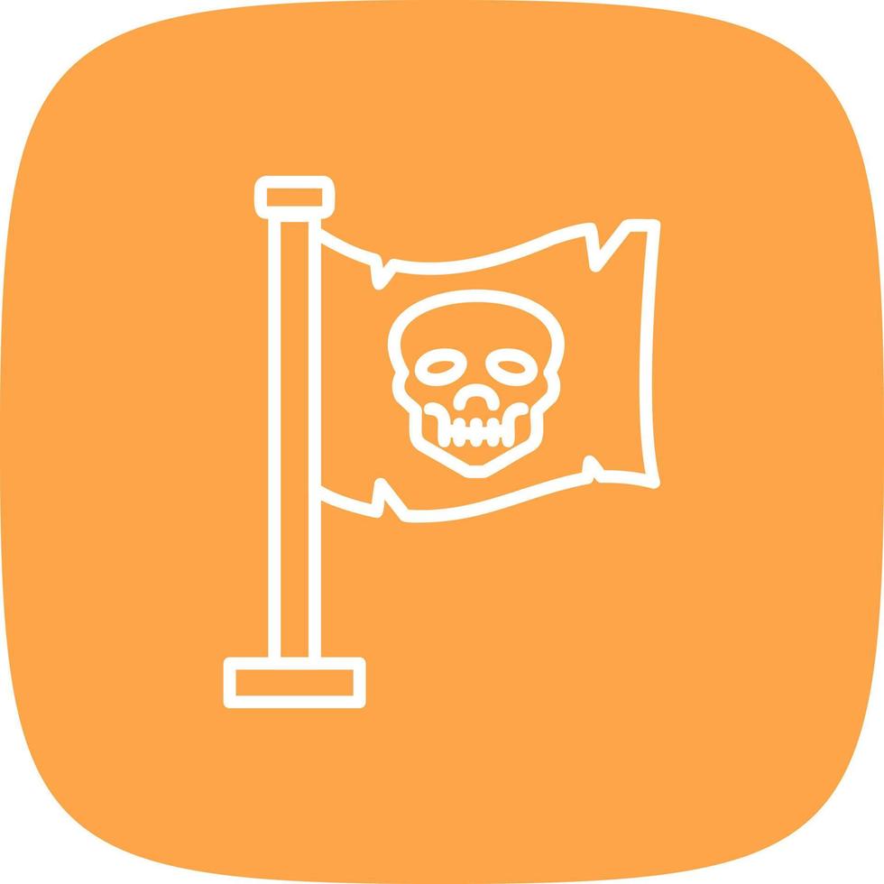 diseño de icono creativo de bandera de piratas vector