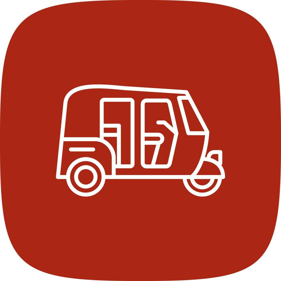 Rickshaw Creative Icon Design vector