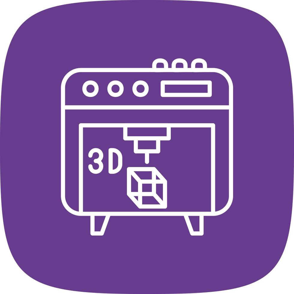 3d Printer Creative Icon Design vector