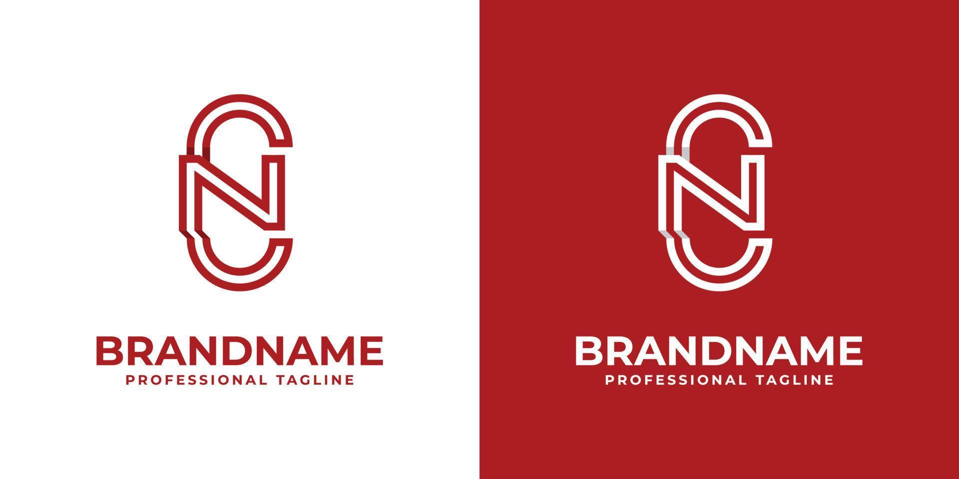 Modern Letter CN Logo, suitable for any business with CN or NC initial. vector