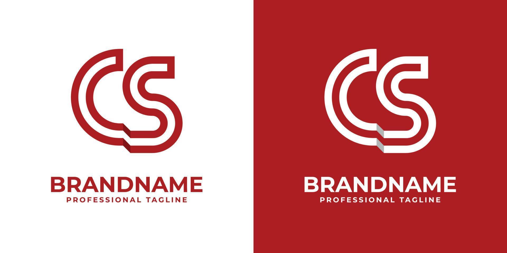 Modern Letter CS Logo, suitable for any business with CS or SC initial. vector