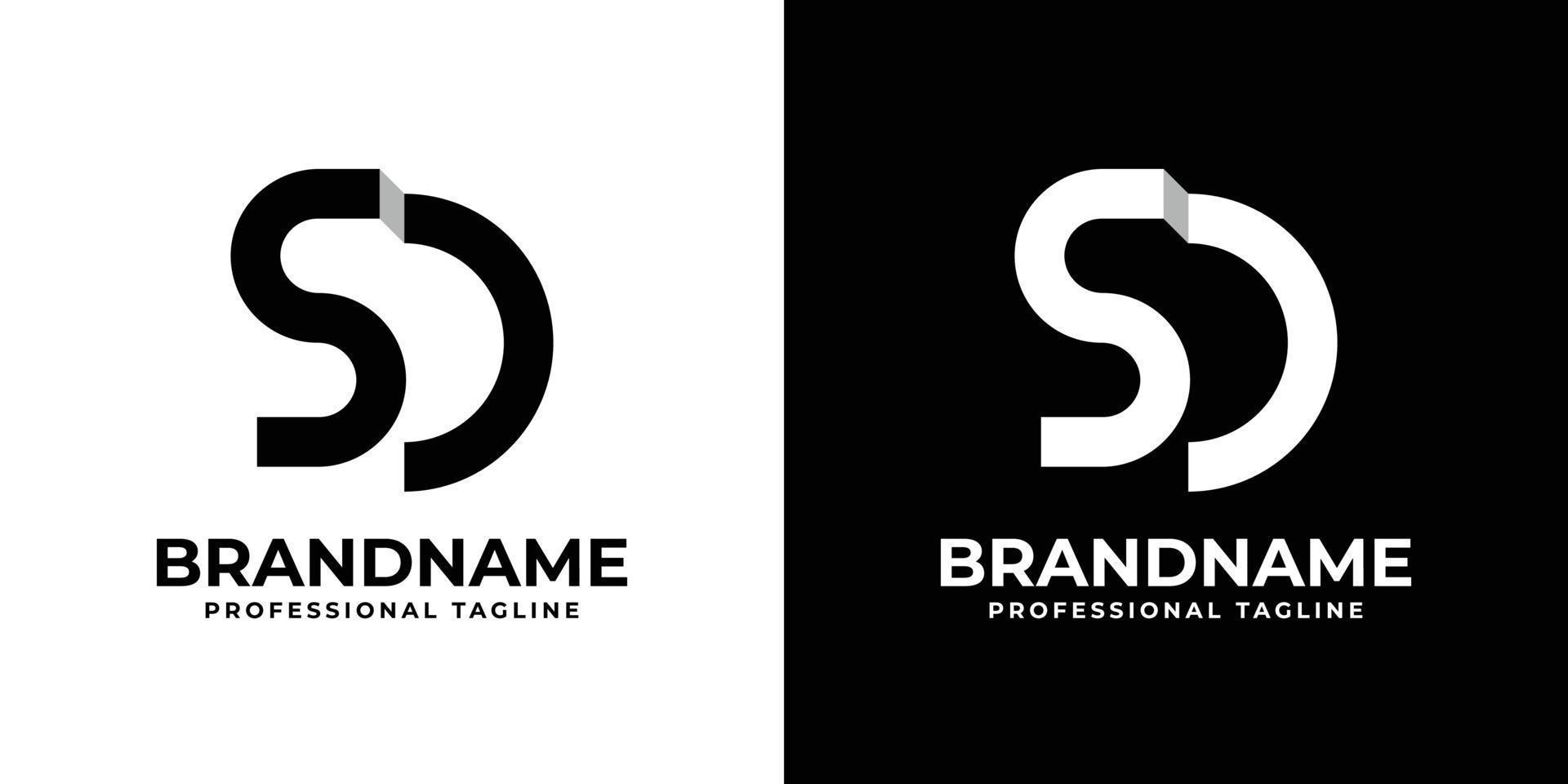 Letter SD Monogram Logo, suitable for any business with SD or DS
