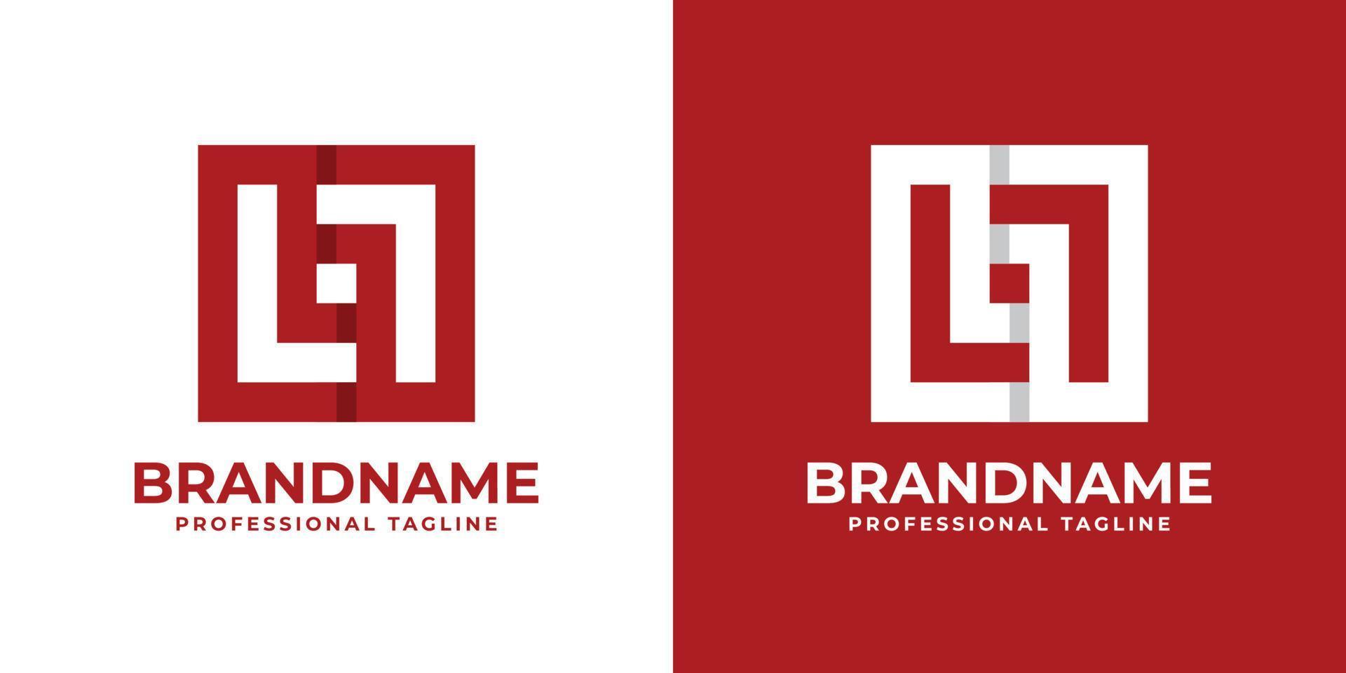Simple LL Monogram Logo, suitable for any business with L or LL initials. vector