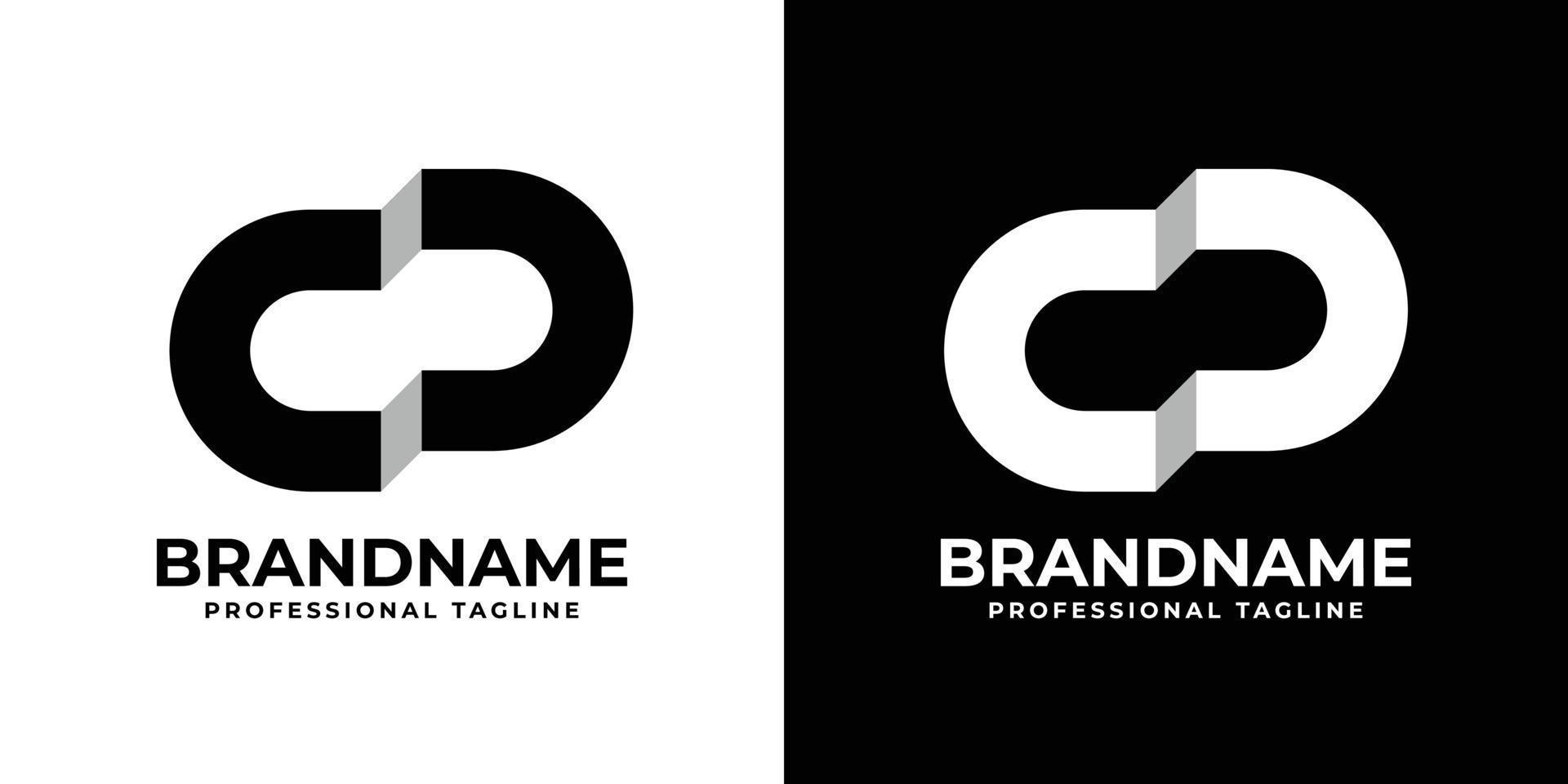 logotipo de monograma de cd simple, adecuado para cualquier negocio con iniciales cd o dc. vector
