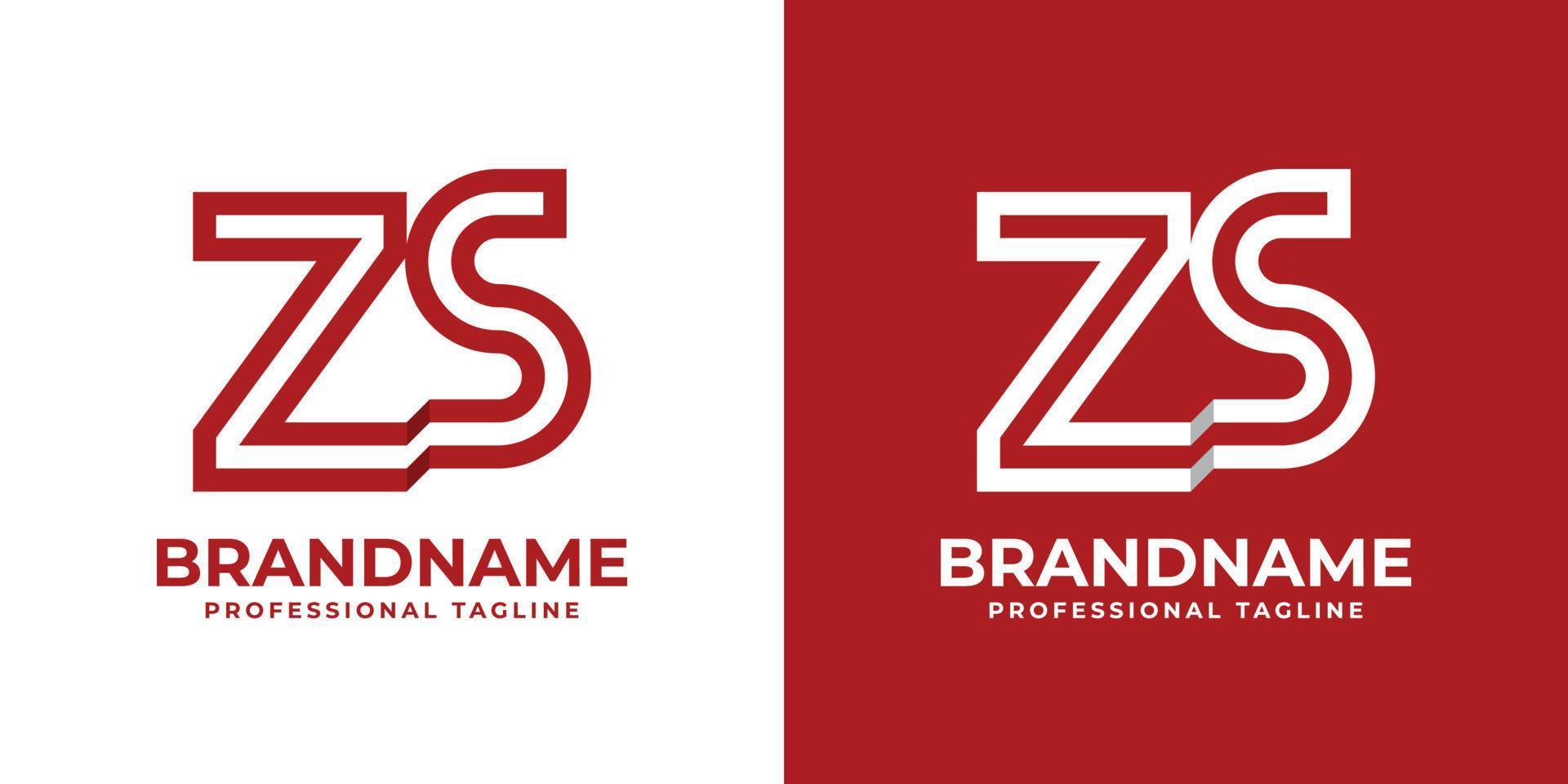 logotipo de monograma de letra moderna sz, adecuado para cualquier negocio con iniciales sz o zs. vector