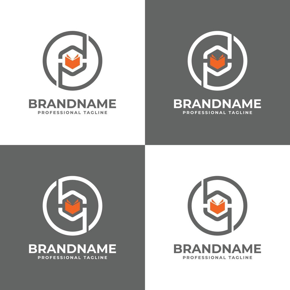 Letter PD or BQ Monogram Book Hexagonal Logo, suitable for any business related to book with BP or DQ initials. vector