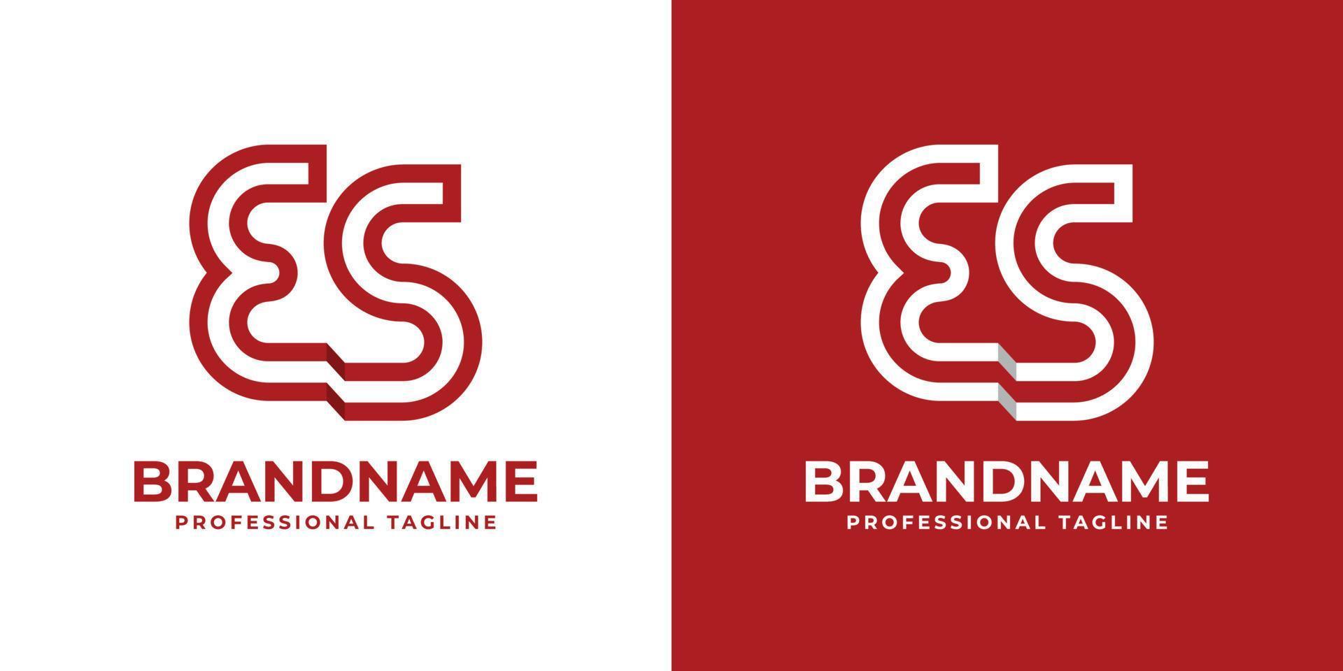 Modern Letter ES Logo, suitable for any business with ES or SE initial. vector