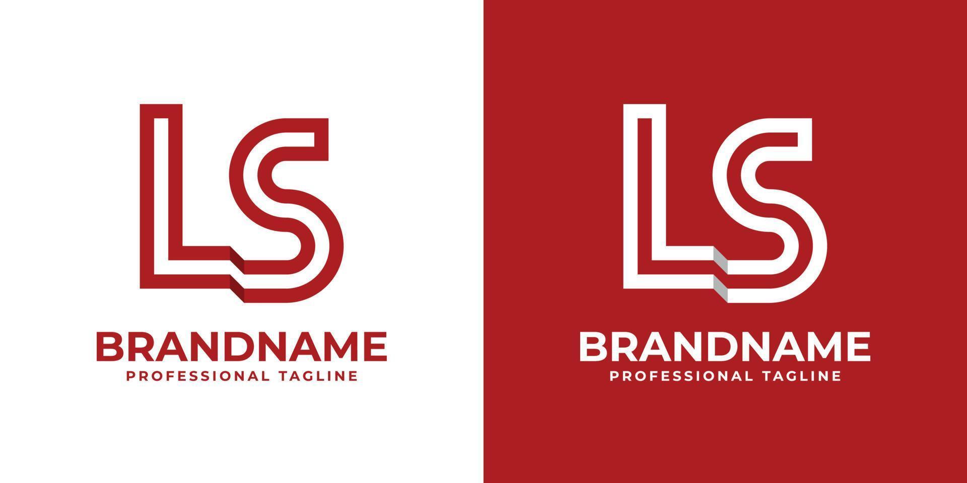 Modern Letter LS Logo, suitable for any business with LS or SL initial. vector