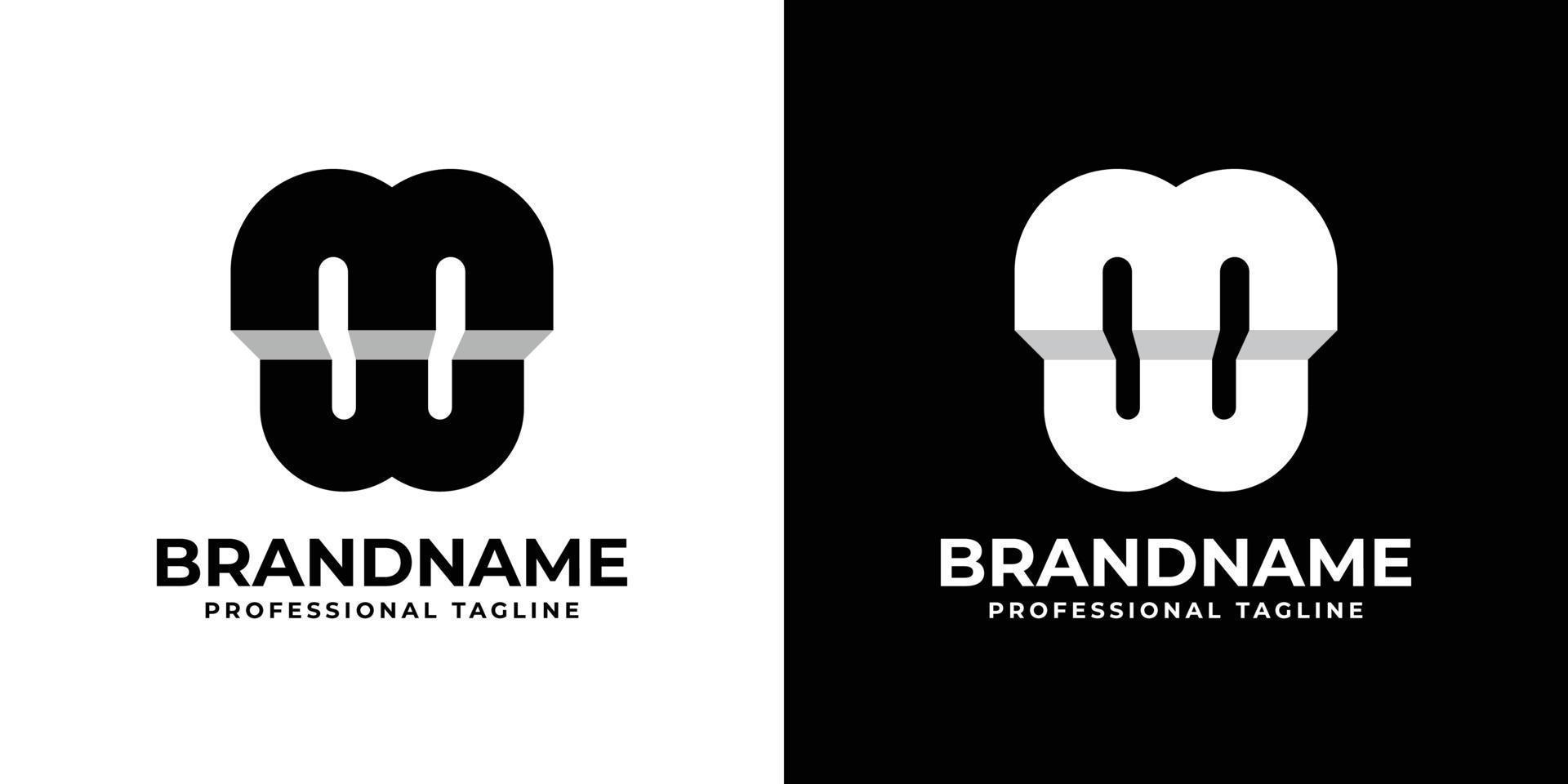 Simple MW Monogram Logo, suitable for any business with MW or WM initials. vector