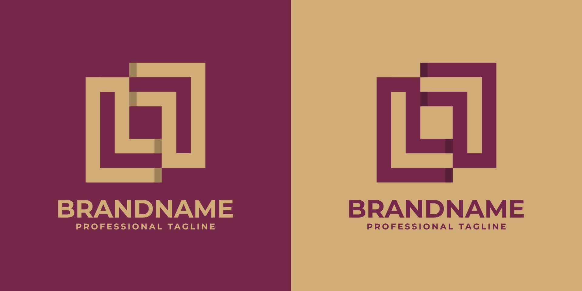 logotipo de monograma simple ll, adecuado para cualquier negocio con l o ll iniciales. vector