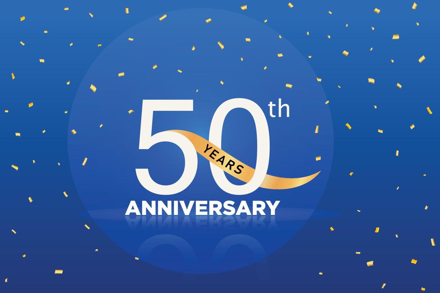 Gradient 50 years anniversary banner vector