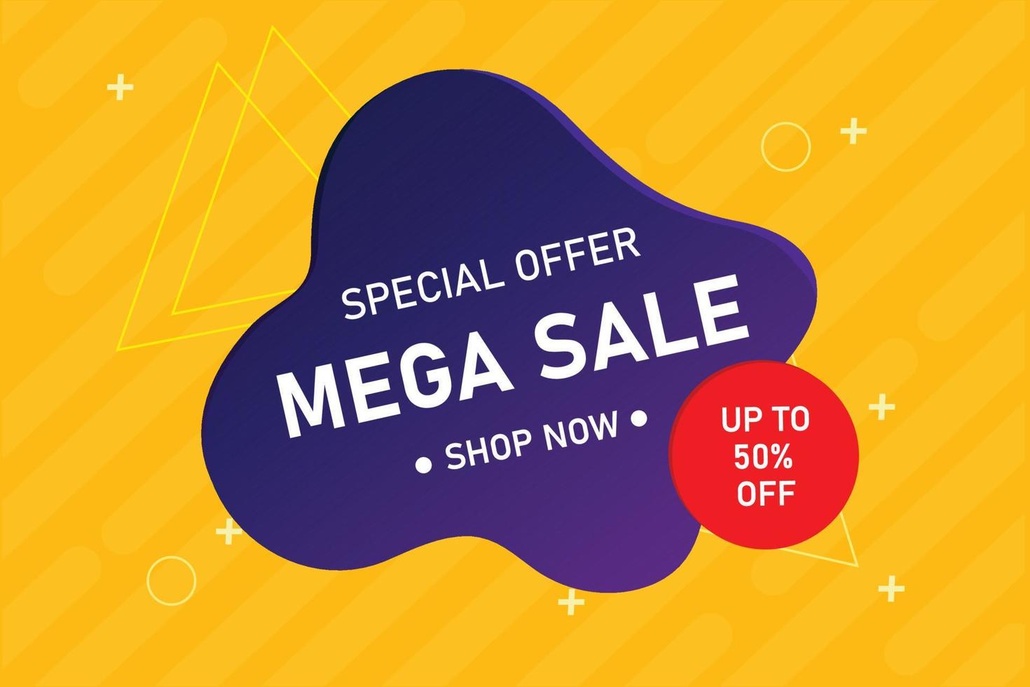 Vector special mega sale offer up to 50 off vector design premium vector