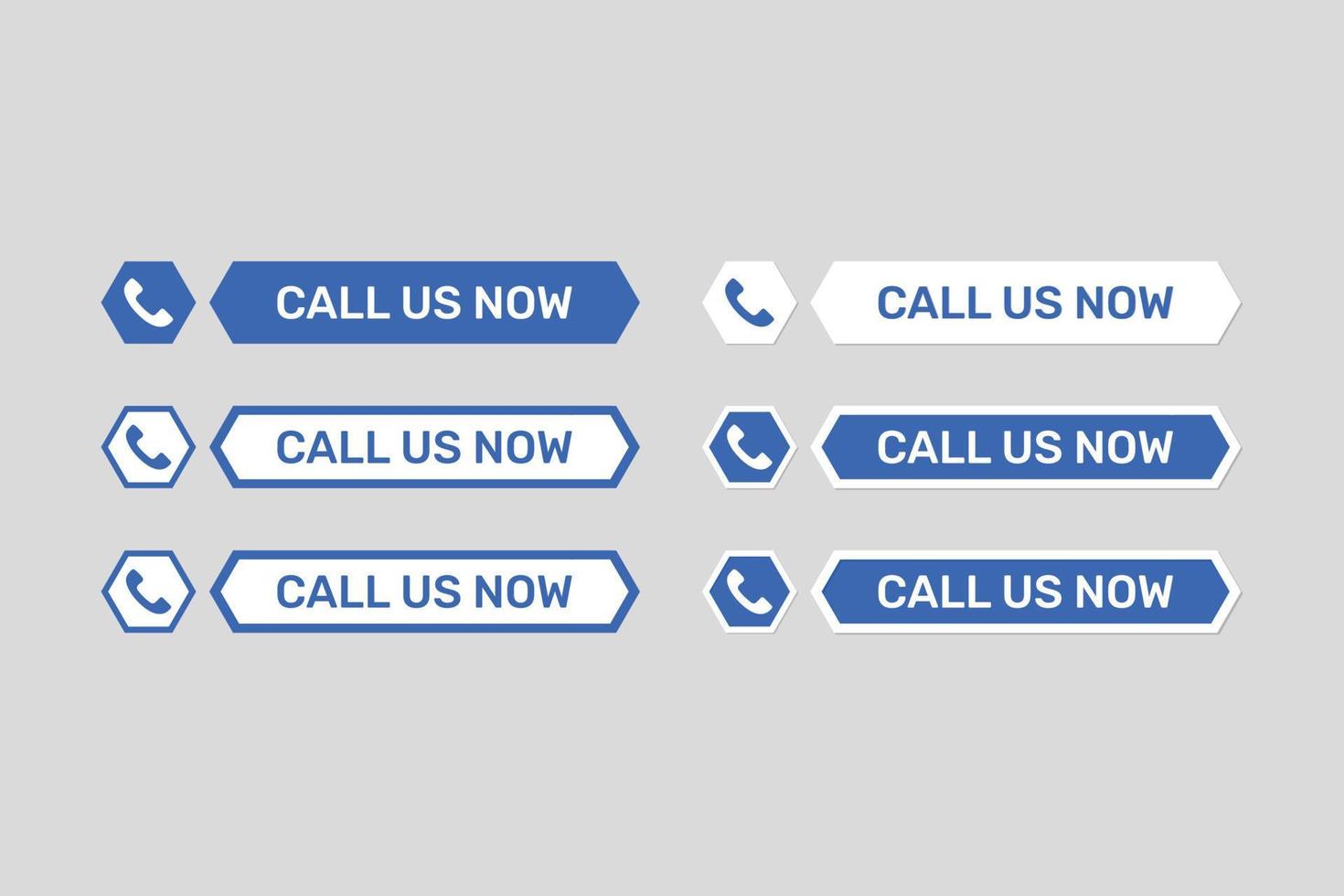 Set of Call us now buttons vector