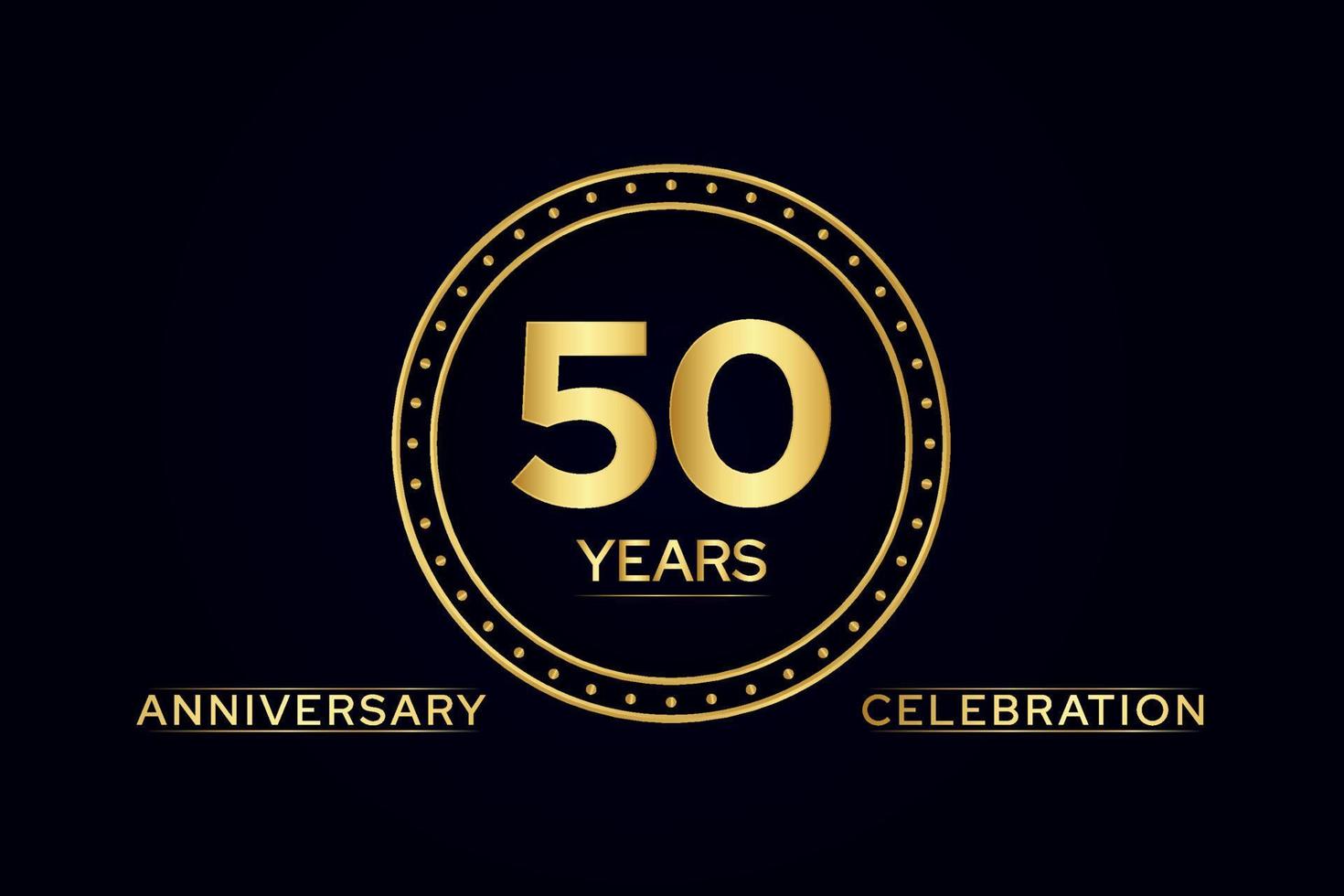 50 years golden anniversary celebration Vector element