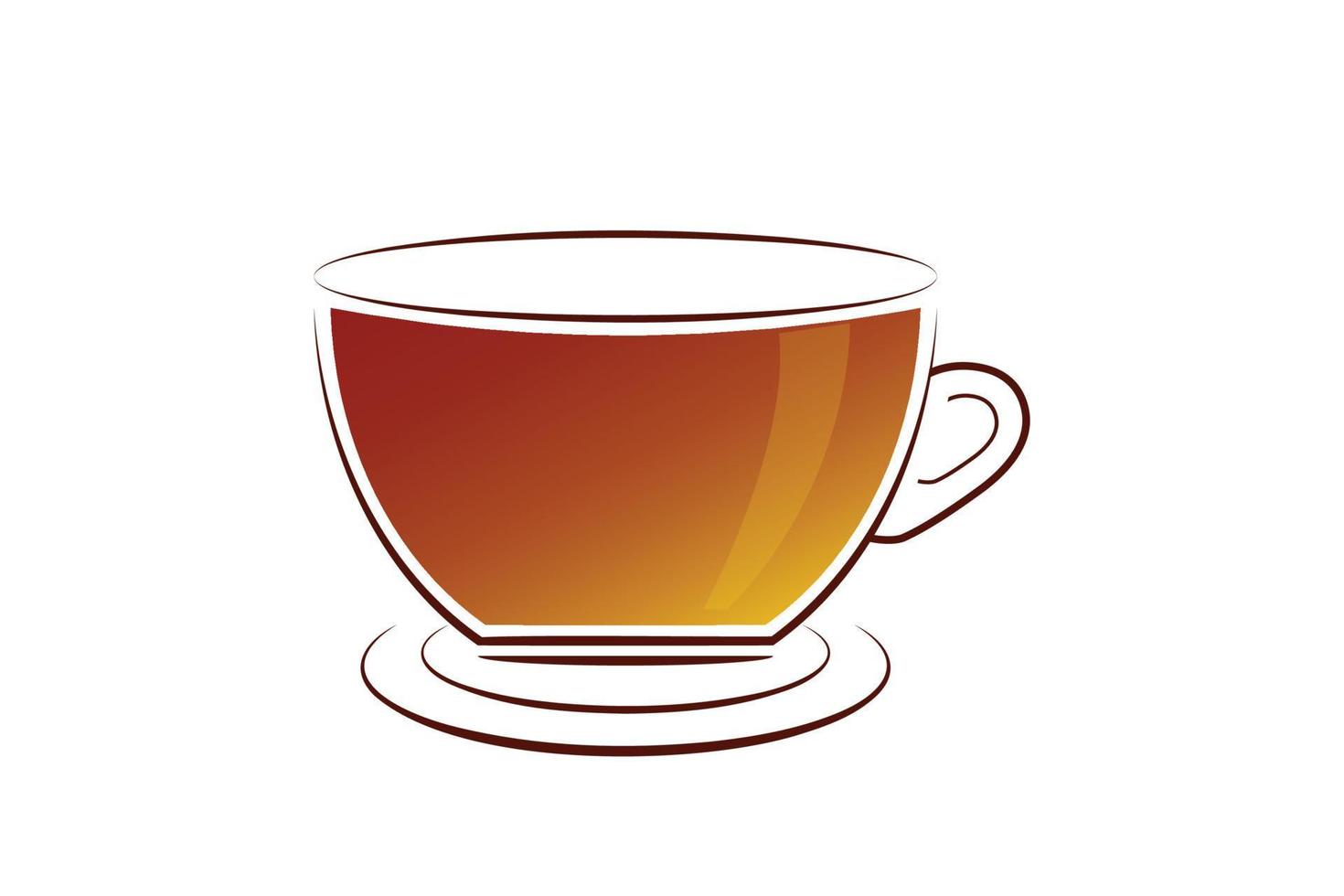 Black a cup of tea vector design.