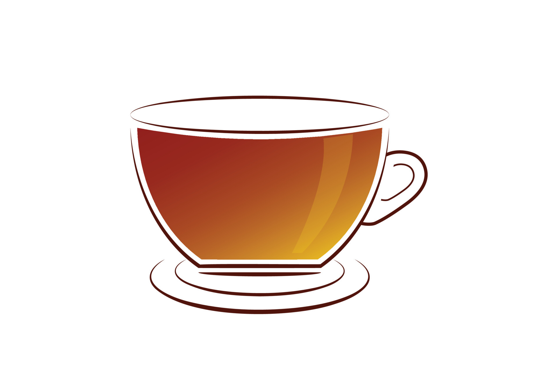 Black a cup of tea vector design. 15928961 Vector Art at Vecteezy