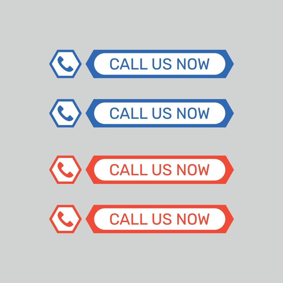 Set of Call us now buttons vector