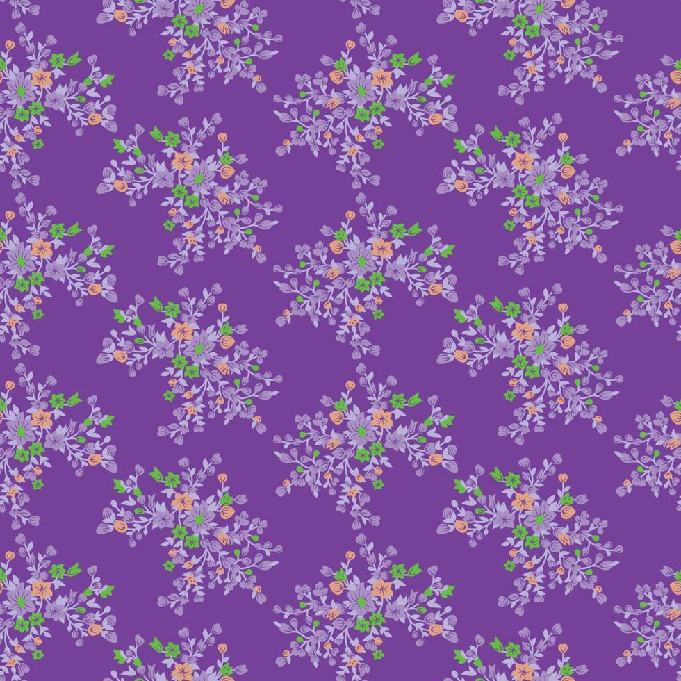 Beautiful watercolor flowers patterns on colorful background. pattern design vector