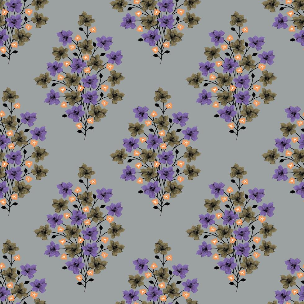 patrón de vector transparente para estampados de diseño y moda. patrón de flores con flores pequeñas sobre fondo de color claro. diseño de patrón y listo para imprimir