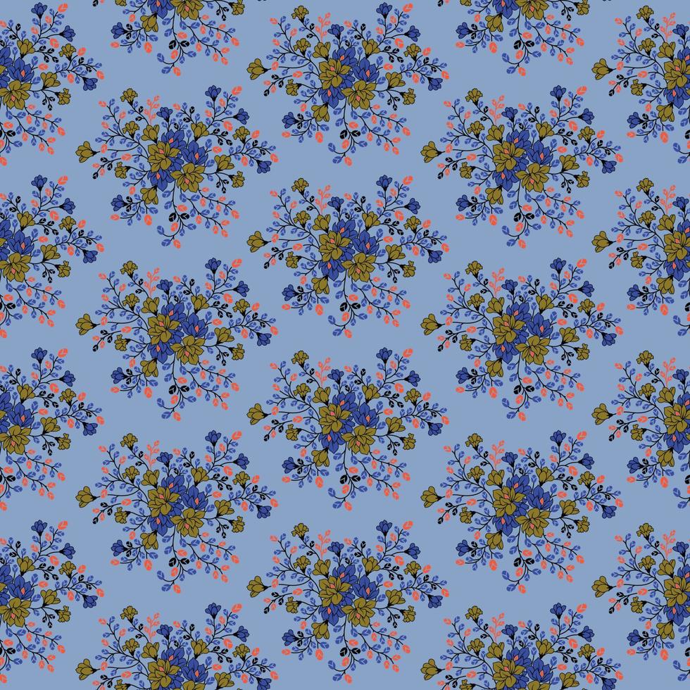 Seamless vector pattern for design and fashion prints. Flowers pattern with small  flowers on light color background. pattern design and ready for print