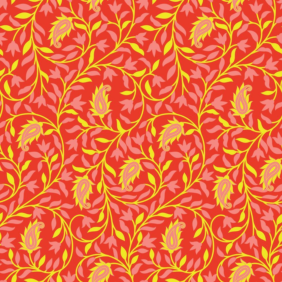 Seamless pattern with stylish detailed water color paisleys. pattern design. textile print design and ready for print vector