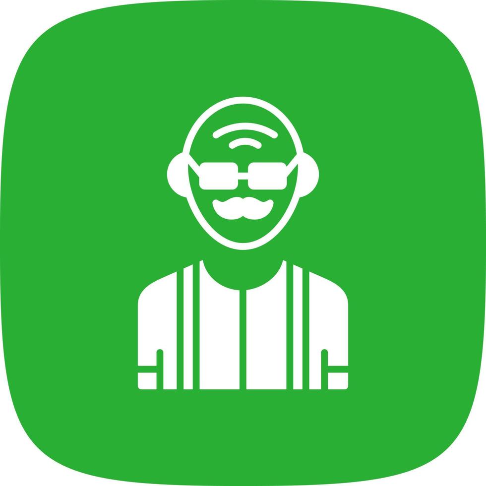 Old Man Creative Icon Design vector