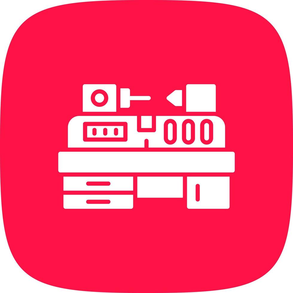 Lathe Machine Creative Icon Design vector