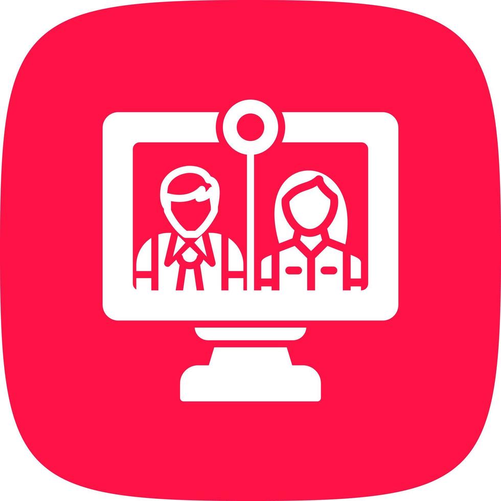 Online Interview Creative Icon Design vector
