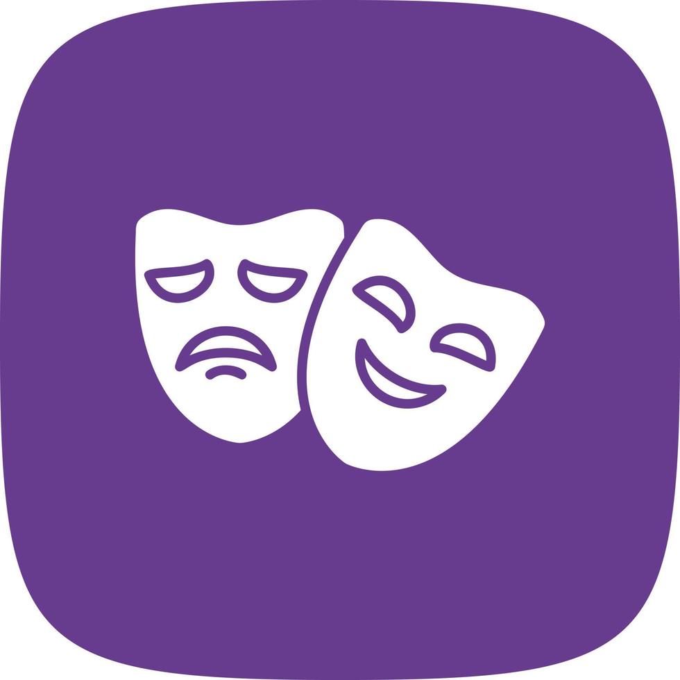 Theater Masks Creative Icon Design vector