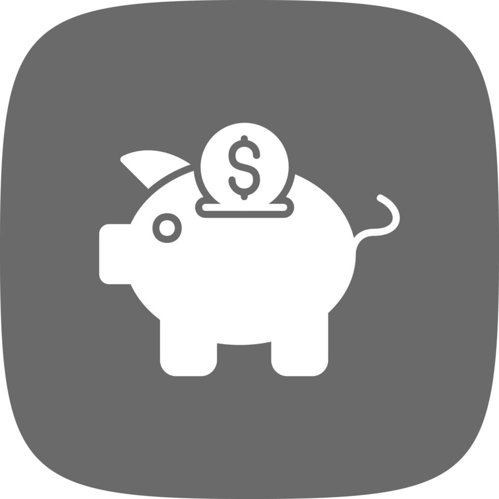 Piggy Bank Creative Icon Design vector