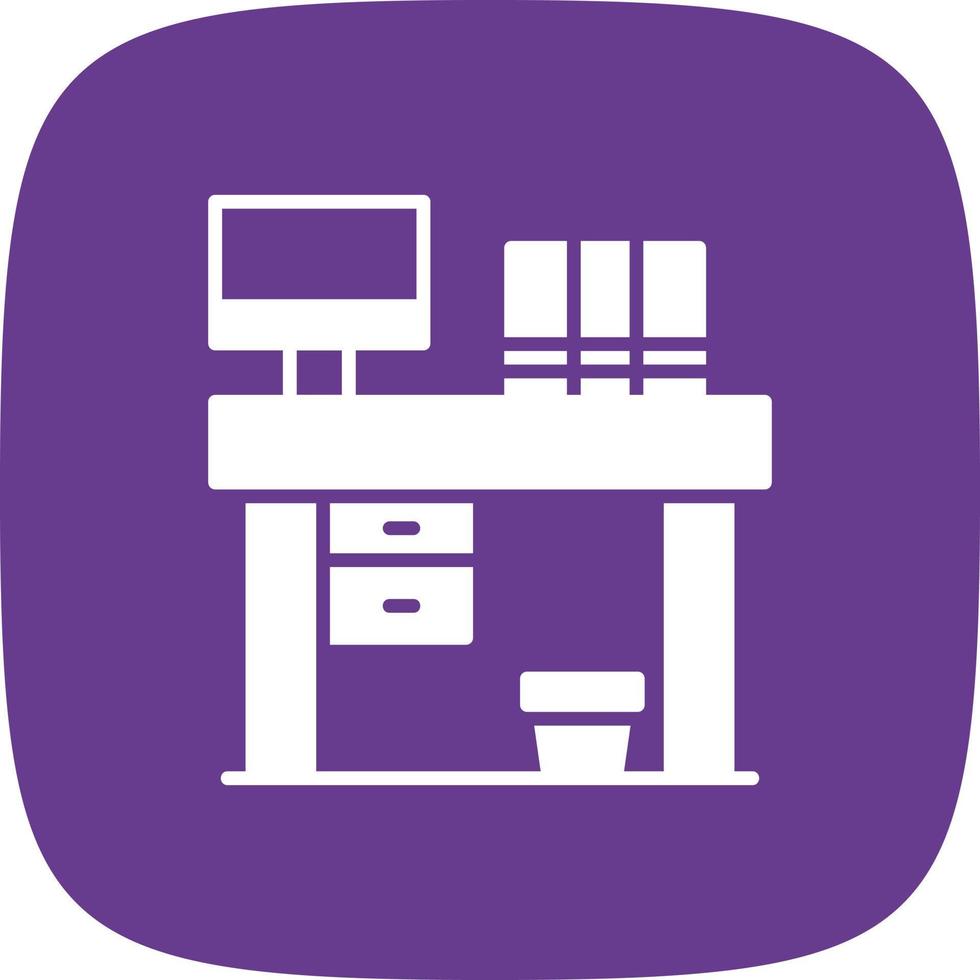 Office Table Creative Icon Design vector