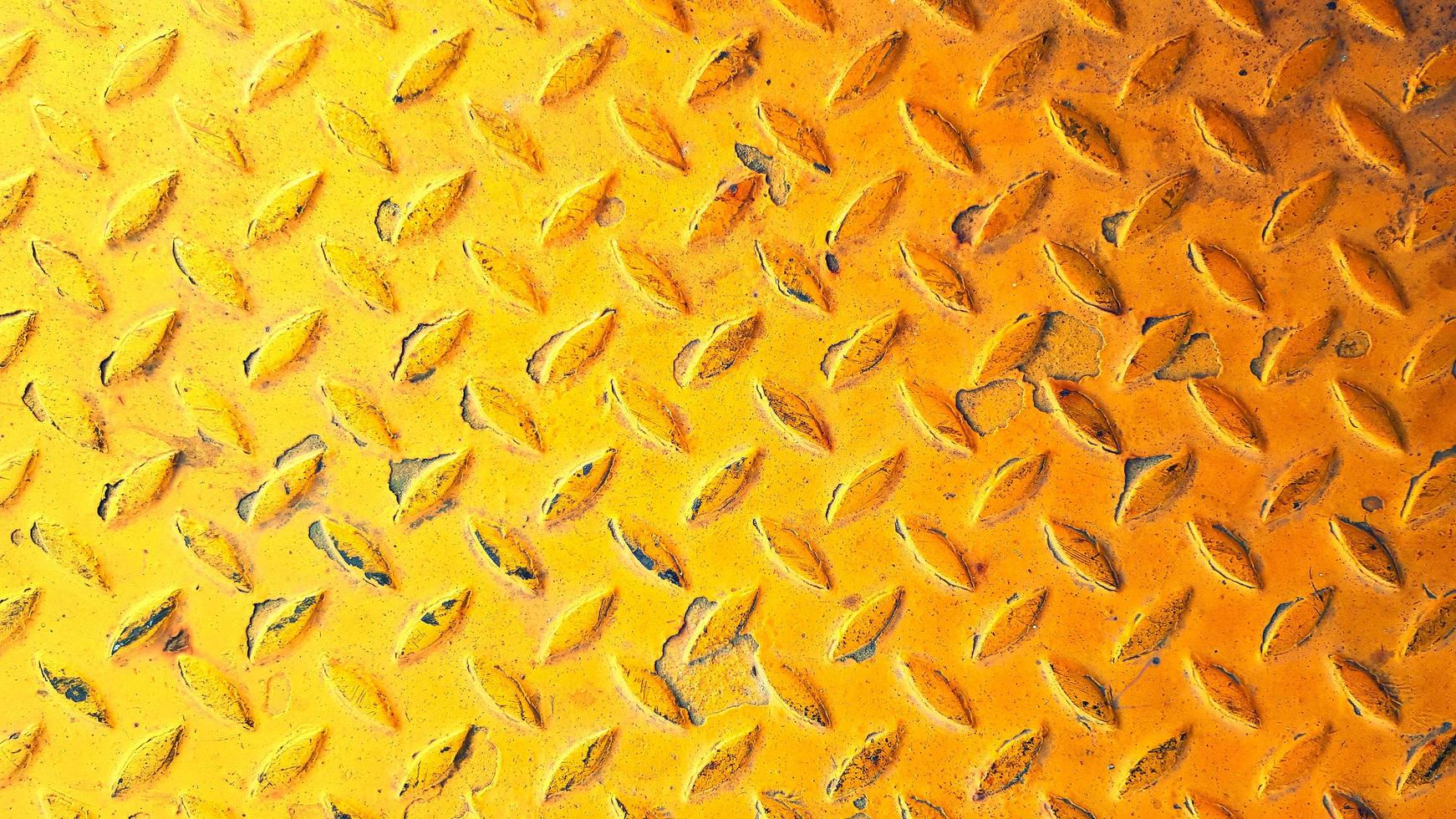 Yellow stainless steel background Seamless pattern of rust iron wall or wallpaper. Textured or grunge panel and Hard material concept. photo